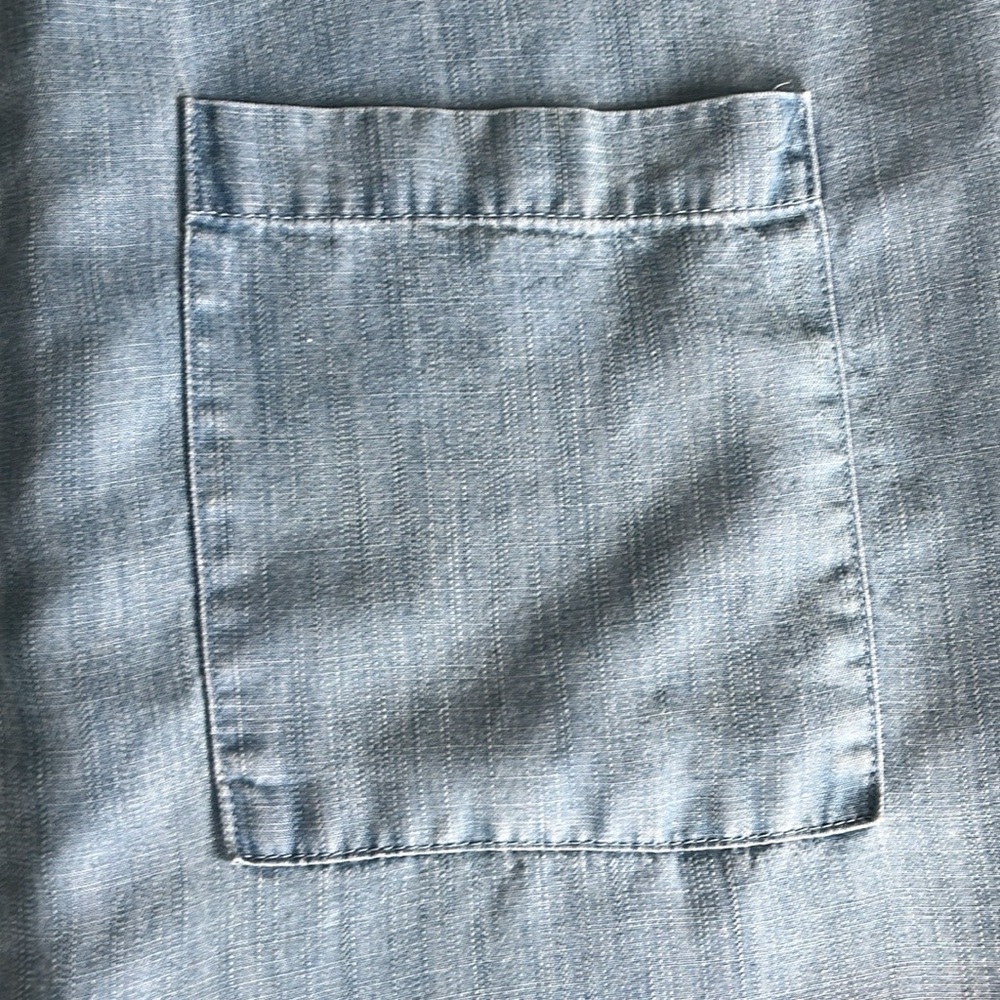 Embroidered Denim Duster with Cross Design - Picture 4 of 8